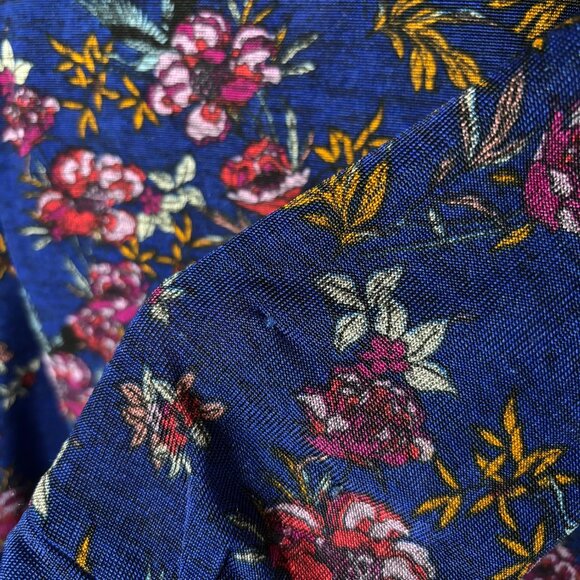 Free People Dock Street Floral Print Ruffle Blouse Womens Size XS Whimsigoth - Picture 9 of 14